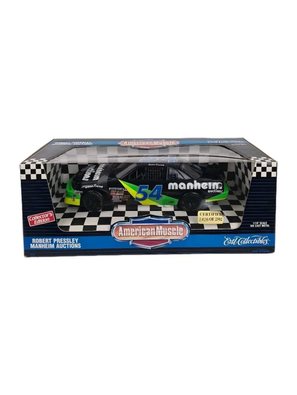 ERTL American Muscle Nascar Car Manheim  #54 Robert Pressley 1:18 DieCast D69
